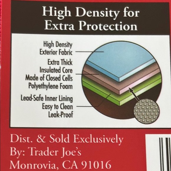 NWT Trader Joe's Red Insulated Lunch Bag - Picture 2 of 8